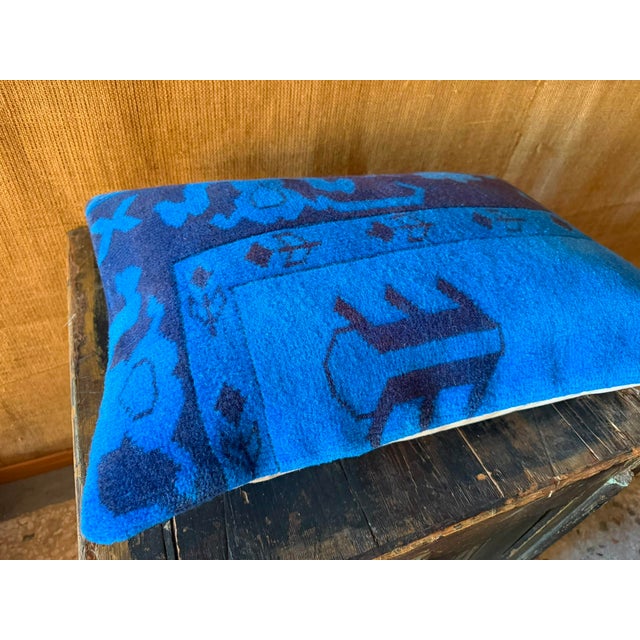 1980s Vintage Turkish Wool Dragon Pillow For Sale - Image 5 of 17