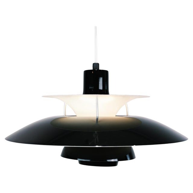Model PH5 Ceiling Lamp in Black by Poul Henningsen for Louis Poulsen For Sale - Image 9 of 9