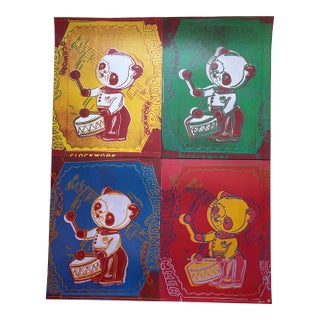 Vintage Andy Warhol Foundation Pop Art Silkscreen, "Four Pandas" For Sale