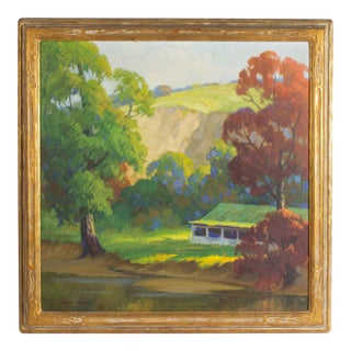 1930s Oil on Canvas Landscape Painting by Edward Sherlock For Sale