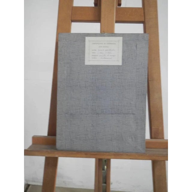 1940s Mina Anselmi, Profile of Man, 1940, Charcoal Drawing, Framed For Sale - Image 5 of 11