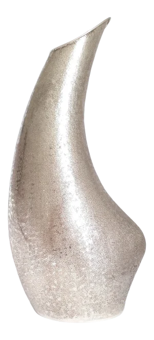Vintage Solid Silver Vase of Italian Craftsmanship Forged