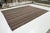 Contemporary Organic Modern Flatweave Brown Wool Rug With Striped Design For Sale - Image 3 of 11