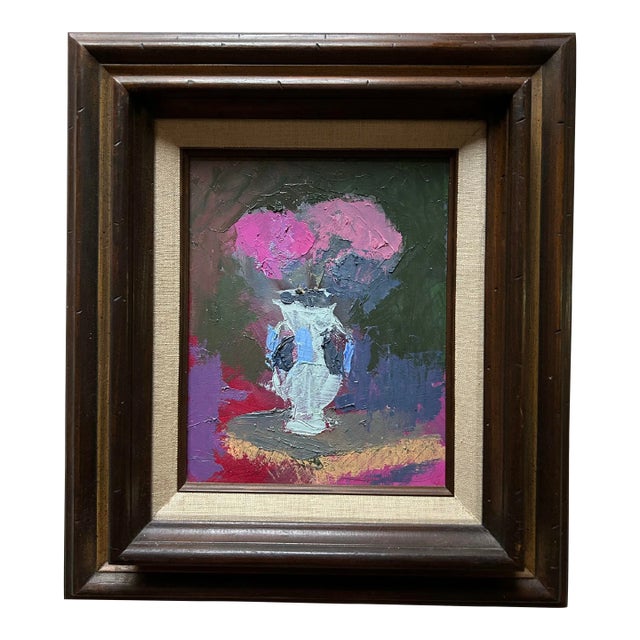 Original Impressionist Oil Painting of Flowers For Sale