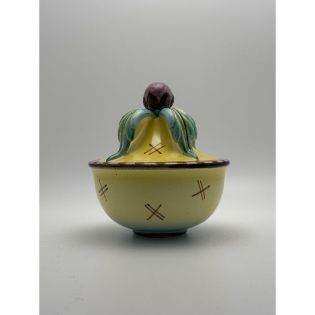 Wiener Werkstätte Ceramic Model 622 Lidded Box by Dagobert Peche for Gmundner Keramik, Austria, 1923s For Sale - Image 6 of 11