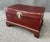 Mid 20th Century Mid 20th Century Red Leather Trunk on Wooden Stand For Sale - Image 5 of 16
