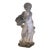 Early 20th Century French Stone Garden Statue of Young Boy Holding Grapes For Sale