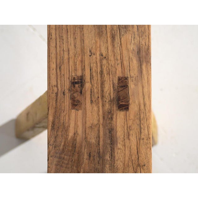 Antique Elm Footboard Bench, 1870s For Sale - Image 5 of 12