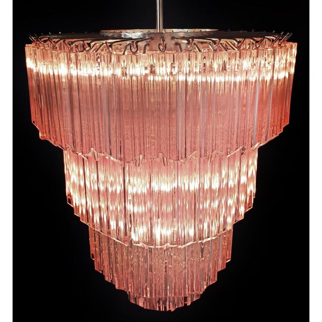 Pink Murano Glass Chandelier, 1980 For Sale - Image 17 of 18