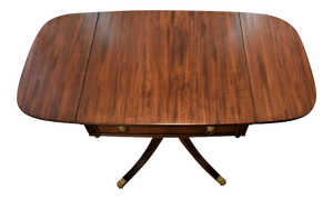Antique Pembroke Mahogany Duncan Phyfe Styled Drop Leaf Coffee Table