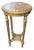 French Louis XVI Inset Marble Top Gilded Pedestal For Sale
