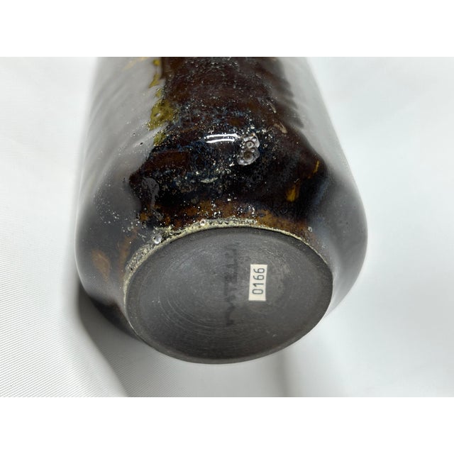 Gertrud and Otto Natzler Tall Cylindrical Bottle, 1968 - 2 Pieces For Sale - Image 10 of 18
