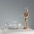 Baccarat Asmodee crystal centerpiece. Transparent and rectangular in shape, it features thick, curved sides. The base...