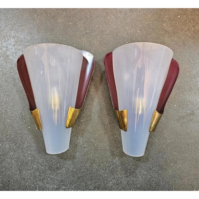 Metal Mid-Century Modern Brass Sconces from Stilnovo, 1950s, Set of 2 For Sale - Image 7 of 12
