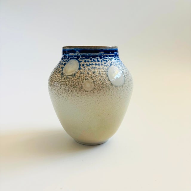 Late 20th Century Blue and White Studio Pottery Vase For Sale - Image 5 of 7