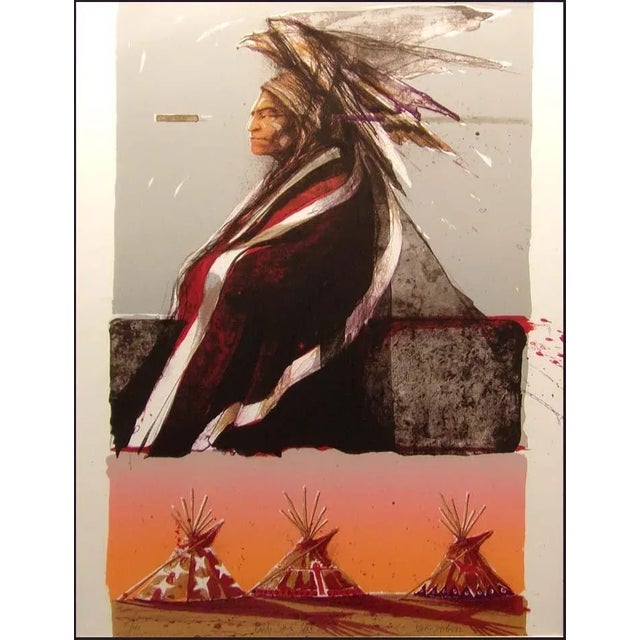 Impressionist Larry Fodor "Dusty Stars Ii" Original Limited Edition Lithograph Framed For Sale - Image 3 of 5