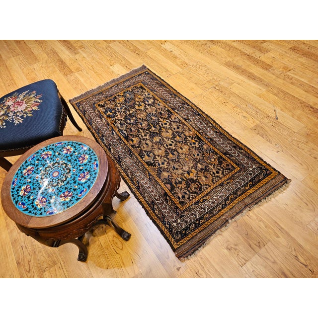Textile Antique Baluch Tribal Area Rug, Handwoven Wool, Allover Geometric Pattern For Sale - Image 7 of 18
