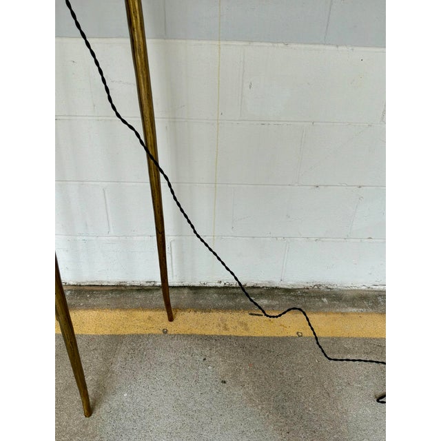 Revelation Modern Antique Brass Wish Bone Tripod Floor Lamp For Sale In Atlanta - Image 6 of 6