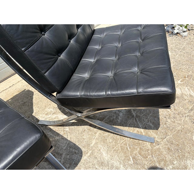 Barcelona Chairs / a Pair For Sale In Philadelphia - Image 6 of 9