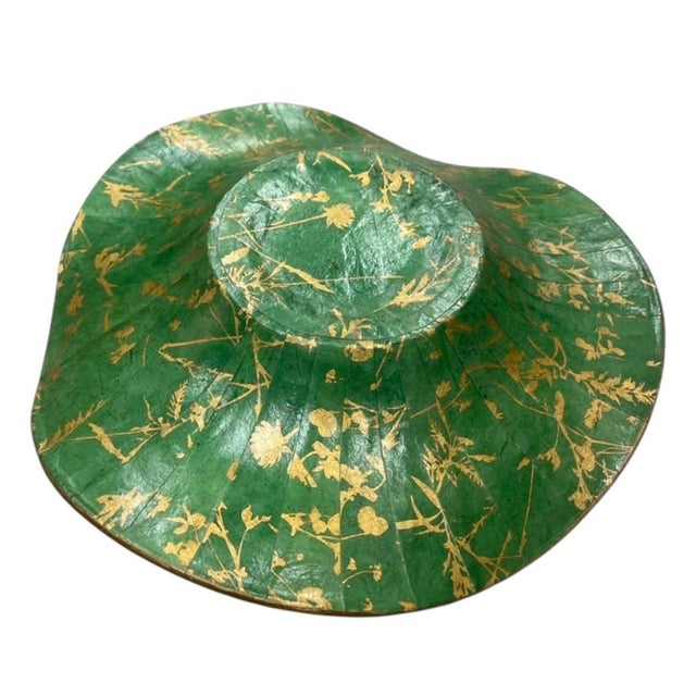 Vintage Tropical Botanical Decoupage Glass Shallow Bowl – Hummingbird & Orchids For Sale In West Palm - Image 6 of 12