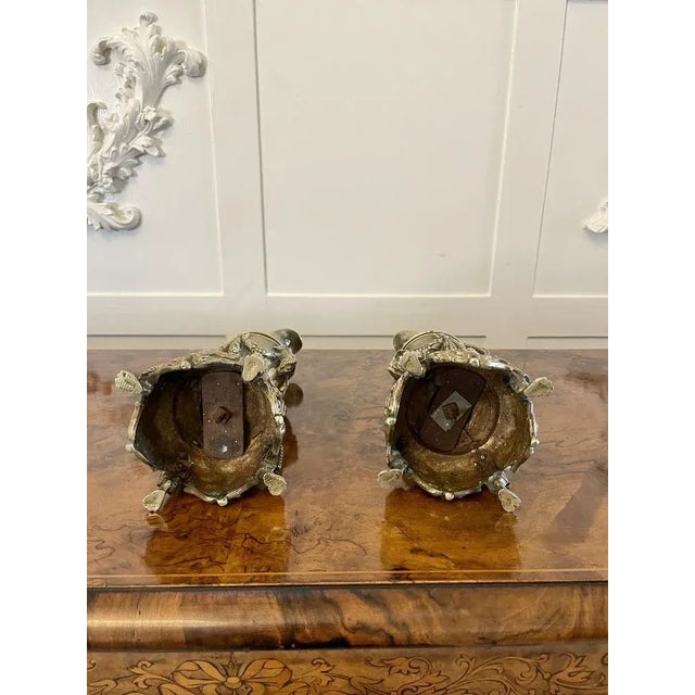 Victorian Ornate Brass Ewers, 1860s, Set of 2 For Sale - Image 6 of 9