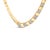 Contemporary 14K Yellow Gold 4/5 Cttw Diamond Cluster and Bar Set Link 3.5 MM Chain Necklace For Sale - Image 3 of 5