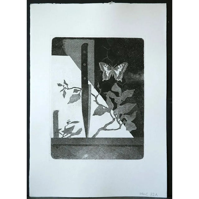 Etching, aquatint, black ink realized by Leo Guida in 1970. Not signed. Very good condition. Leo Guida: Artist sensitive...