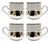 1960 Italian Fantin Silver-Plated Demitasse Espresso Cups - Set of 4 For Sale