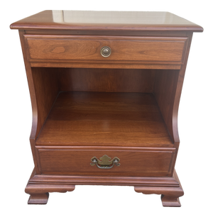 Solid Cherry Bedroom Side Table 1950s