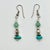 Ralph Lauren 1970s Vintage Southwestern Mexican Boho Chic Sterling, Turquoise & Jade Dangle Pierced Earrings - A Pair For Sale - Image 4 of 5