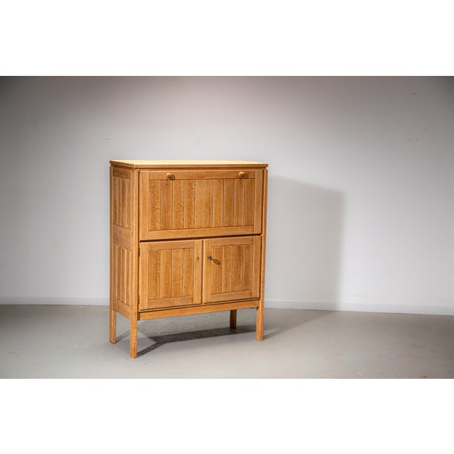 Oak Bar Cabinet from Van Den Berghe Pauvers, 1970, in Very Good conditions. Designed 1970 to 1979 This piece has an...