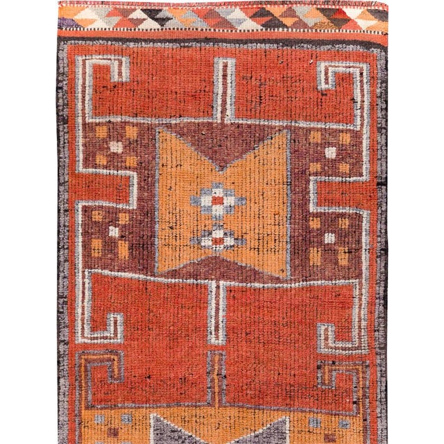 Tribal Galerie Shabab Collection Mid-20th Century Turkish Anatolian Tribal Runner For Sale - Image 3 of 10