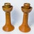 Ceramic Ben Owen Sr Master Potter Candlesticks Pair Nc Pottery Tobacco Spit Glaze For Sale - Image 7 of 12