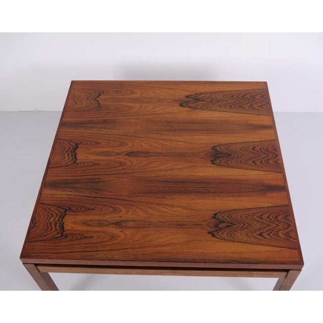Danish Square Rosewood Coffee Table, 1960s For Sale - Image 3 of 7