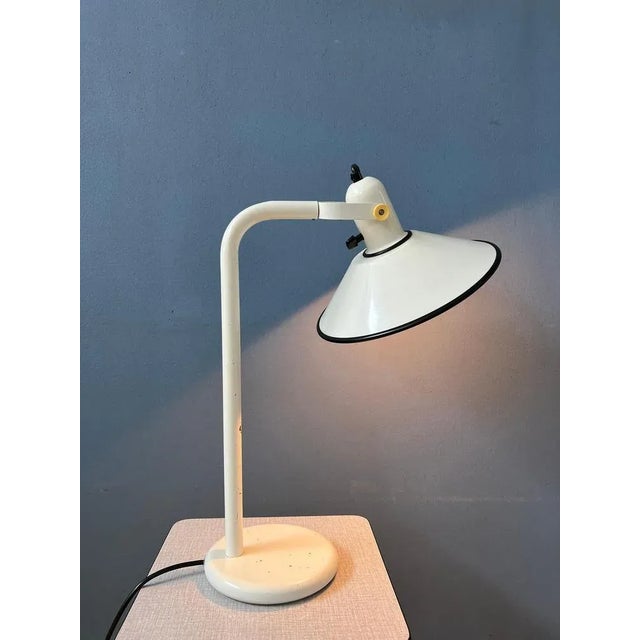 Mid-Century White Anvia Desk Table Lamp, 1970s For Sale - Image 3 of 11