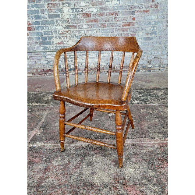 Wood 19th Century Primitive Capitan Chair For Sale - Image 7 of 11