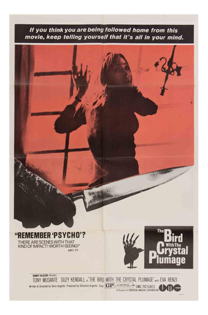 The Bird with the Crystal Plumage Film Poster, USA, 1970
