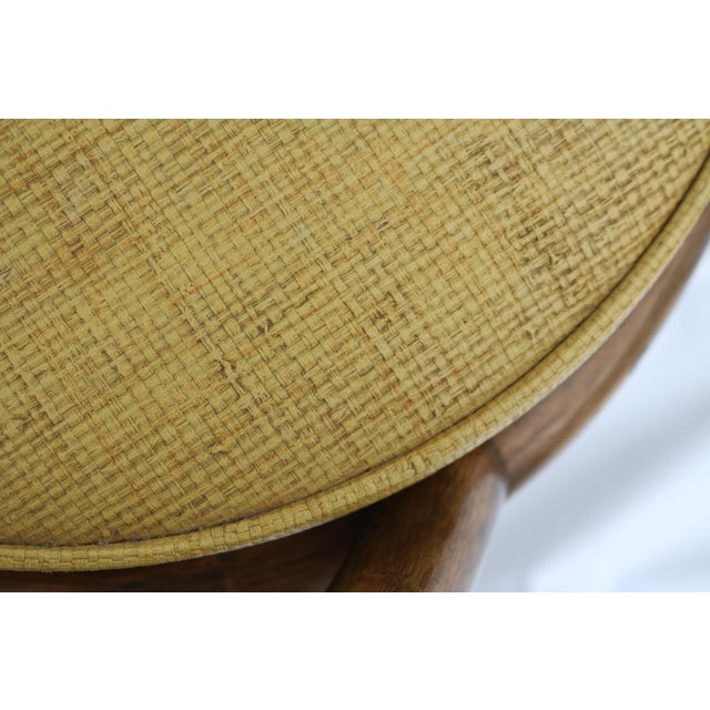 Mid Century Modern Bent Rattan Swivel Barstools With Back-Set of 4 For Sale - Image 11 of 12