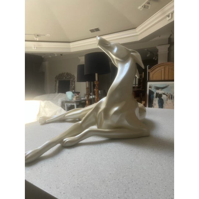 Large 1980s Resin Display Whippet Dog For Sale In Detroit - Image 6 of 6