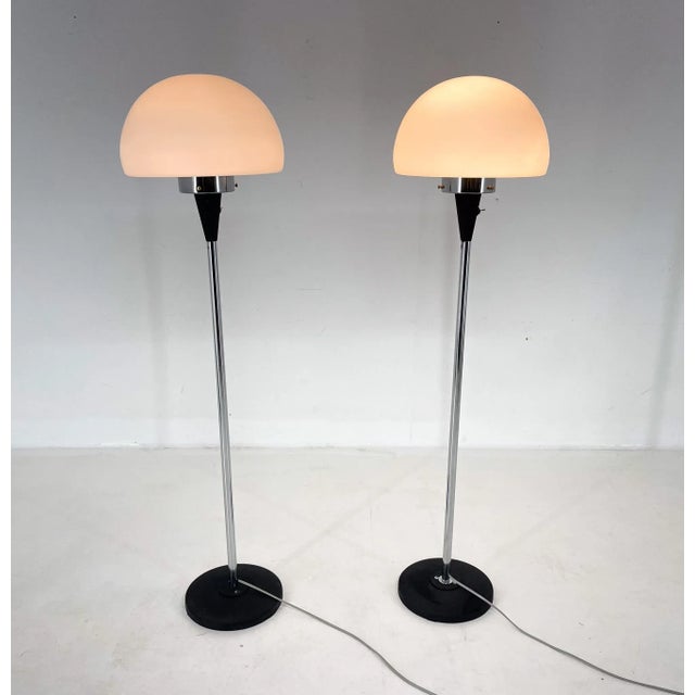 Floor Lamps attributed to Jaroslav Bejvl for Lidokov, 1960s, Set of 2 For Sale - Image 6 of 11