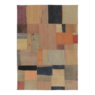 Vintage Turkish Patchwork Rug in Multicolor With Geometric Design - Rug & Kilim For Sale