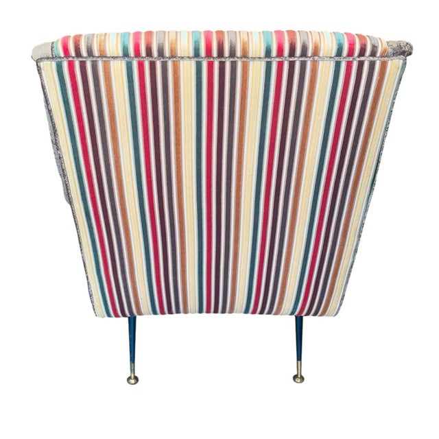 Metal Pair of Marco Zanuso Lounge Chairs. Italy, 1950's. For Sale - Image 7 of 10