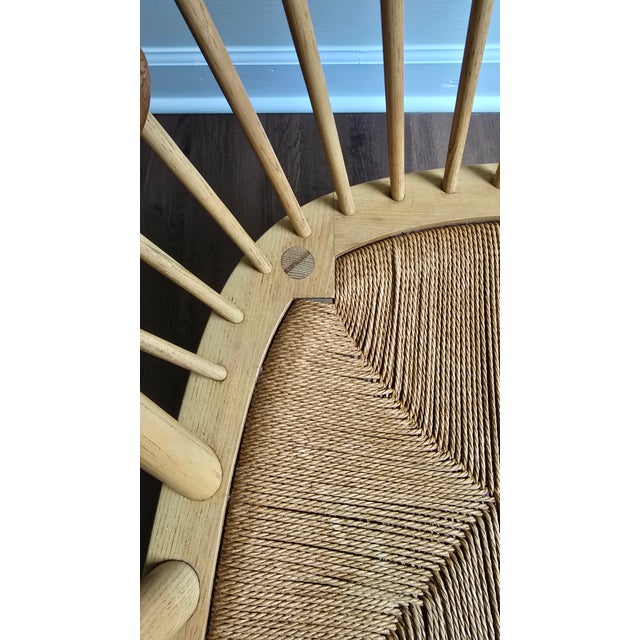 1950s Original Hans J. Wegner Pp550 Peacock Chair by Johannes Hansen Denmark For Sale - Image 9 of 10