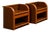 Cognac Leather Nightstands by Luigi Massoni for Poltrona Frau, Italy, 1970s, Set of 2 For Sale