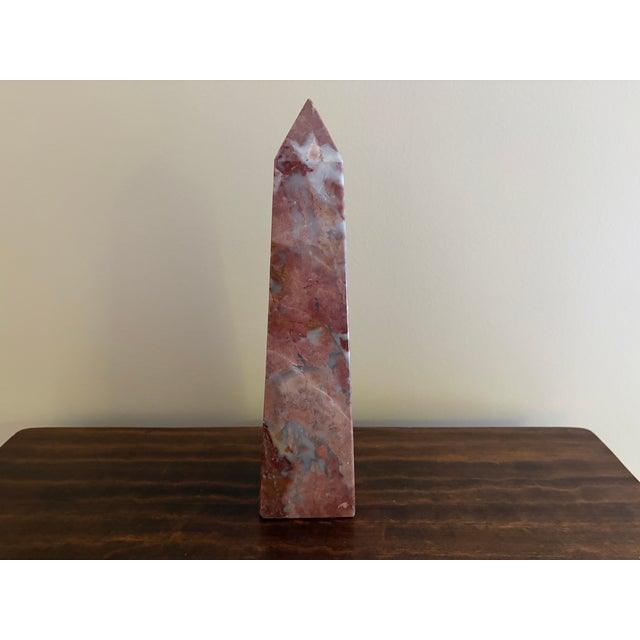 Neoclassical Solid Marble Obelisk, Red & Brown, Grand Tour Style For Sale In South Bend - Image 6 of 7