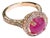 Bochic "Orient" Natural Ruby & Topaz Retro Solitaire Ring Set 18K Gold & Silver For Sale