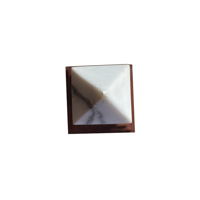 Mid 20th Century 20th Century Italian White and Rouge Marble Obelisk With Specimen Plinth For Sale - Image 5 of 6