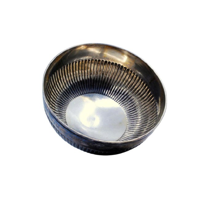 Silver Fluted Candy Box in Silver with Pearly Base For Sale - Image 8 of 8