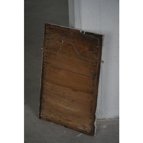 Hand-Carved Tramp Art Style Wall Mirror with White Painted Frame, Early 1900s For Sale - Image 11 of 18