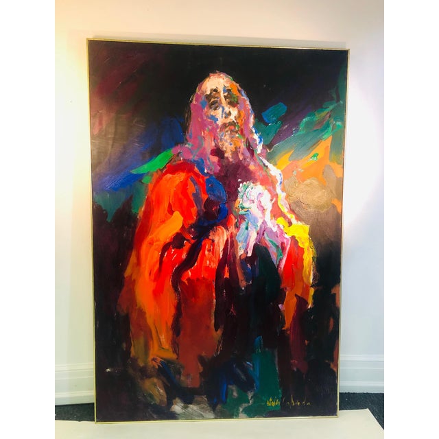 1970s Vintage Javier Cabada Monumental Painting For Sale - Image 10 of 10